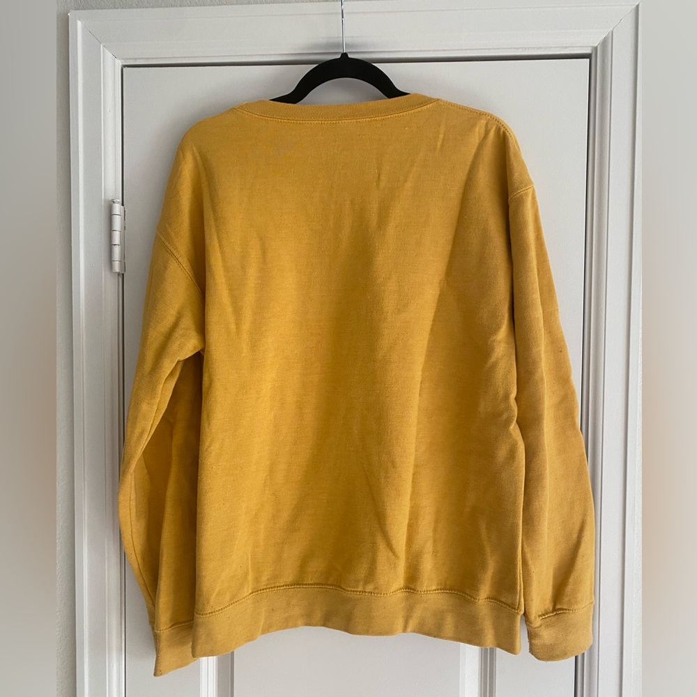 Women’s Crew Neck Sweatshirt Acadia National Park | Mustard Yellow | Medium - Picture 4 of 5